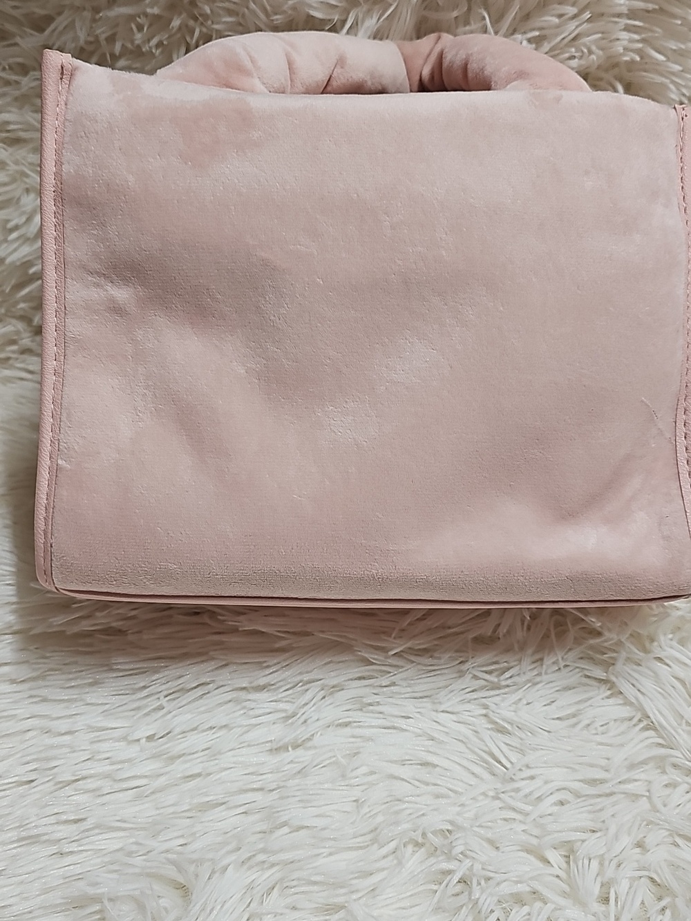 Juicy Couture Pink Mini Velour Logo Tote Crossbody Shoulder Hand Bag - Picture 5 of 14